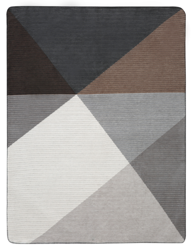 Biederlack Wohn- und Kuscheldecke 'Feel Graphic' 150 x 200 cm Grau